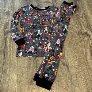 Kids' Little Sleepies Grey Disney Villains Pajama Set